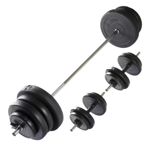VIRTUFIT REGULOWANY ZESTAW SZTANGI - ZESTAW HANTLI - 60.5 KG - CZARNY VirtuFit