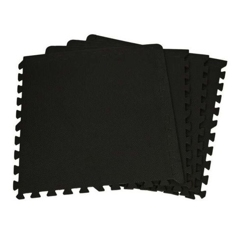 Mata do ćwiczen puzzle EB FIT 60x60x1,0cm 4 szt czarna czarny 60x60cm Enero