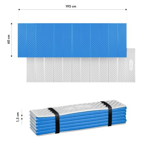 NC17103 KARIMATA SKŁADANA TURYSTYCZNA Z PODBICIEM ALUMINIOWYM + XPE 195 CM NIEBIESKA NILS CAMP NILS CAMP