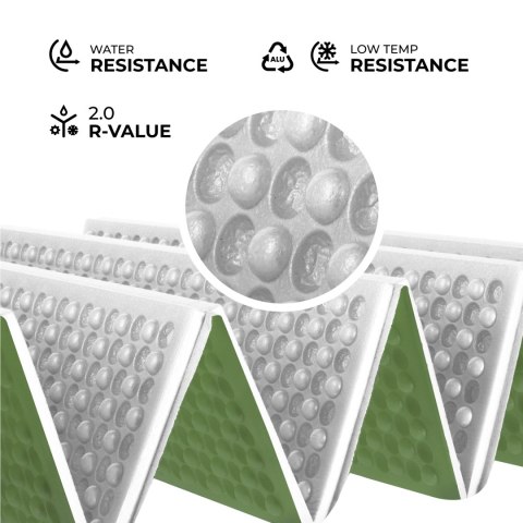 NC17103 KARIMATA SKŁADANA TURYSTYCZNA Z PODBICIEM ALUMINIOWYM + XPE 195 CM ZIELONA NILS CAMP NILS CAMP