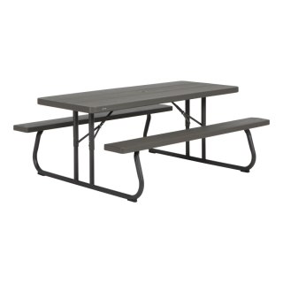 LIFETIME ZESTAW OGRODOWY STÓŁ I DWIE ŁAWKI (BRĄZ) 183 CM 60112 Lifetime