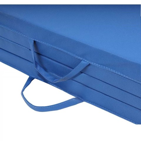 Materac gimnastyczny składany 180x60x5 cm niebieski Maxwel