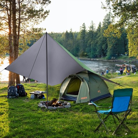 NC17107 TARP PŁACHTA BIWAKOWA KEMPINGOWA 300X300 CM ZIELONA NILS CAMP NILS CAMP