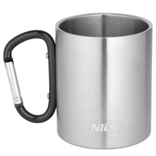 NC17110 KUBEK KEMPINGOWY Z KARABIŃCZYKIEM 300 ML STAL NIERDZEWNA CZARNY NILS CAMP NILS CAMP