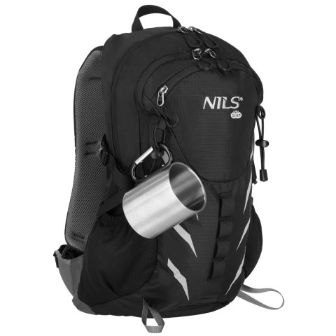 NC17110 KUBEK KEMPINGOWY Z KARABIŃCZYKIEM 300 ML STAL NIERDZEWNA CZARNY NILS CAMP NILS CAMP