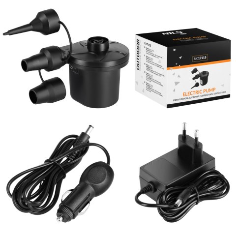 NC17115 POMPKA ELEKTRYCZNA 230-12V + PRZEJŚCIÓWKI NILS CAMP NILS CAMP