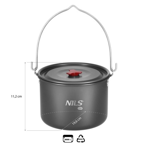 NC17117 GARNEK TURYSTYCZNY Z POKRYWKĄ 4 L NILS CAMP NILS CAMP