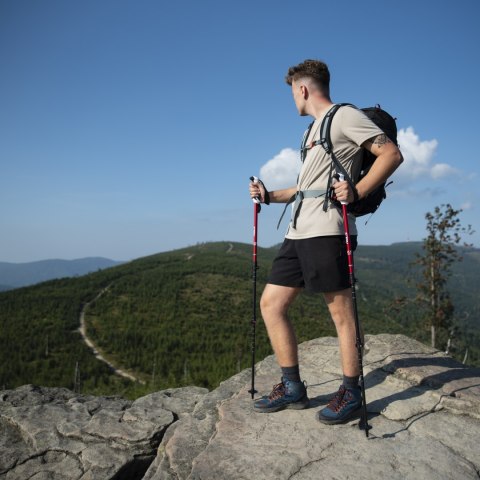 TK8601 RED KIJE TREKKINGOWE ALUMINIOWE NILS NILS
