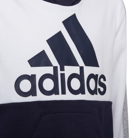 Bluza dla dzieci adidas Colorblock Fleece biało-granatowa HC5659 Adidas Bluza dla dzieci adidas Colorblock Fleece biało-granatowa HC5659 Adidas