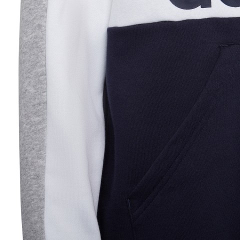 Bluza dla dzieci adidas Colorblock Fleece biało-granatowa HC5659 Adidas Bluza dla dzieci adidas Colorblock Fleece biało-granatowa HC5659 Adidas
