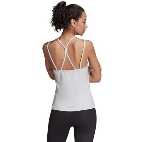 Koszulka damska adidas Studio Slim Strappy Back Tank Top biała HE3141 Adidas Koszulka damska adidas Studio Slim Strappy Back Tank Top biała HE3141 Adidas