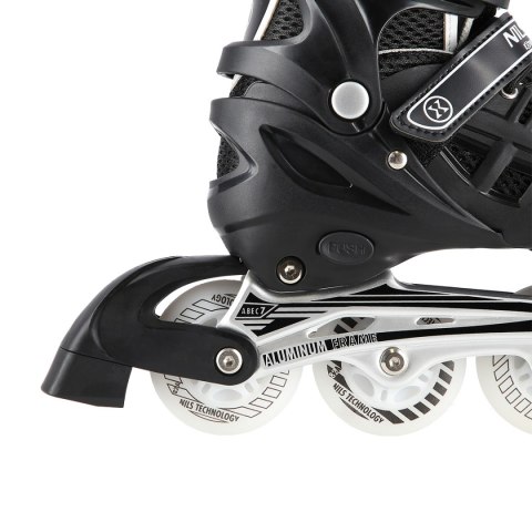 NH10905 4w1 CZARNE LED ROZM. S(31-34) ŁYŻWOROLKI Z WYM. PŁOZĄ HOKEJOWĄ NILS EXTREME NILS EXTREME