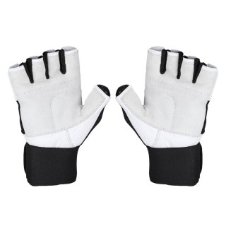 RST04 WHITE-BLACK ROZM. XL RĘKAWICE NA SIŁOWNIĘ HMS HMS
