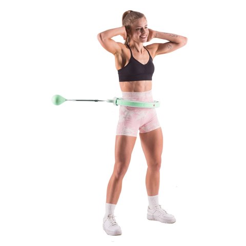 ZESTAW HULA HOP HHW06 GREEN Z PIŁKĄ GRAWITACYJNĄ I LICZNIKIEM HMS + PAS BR163 BLACK PLUS SIZE HMS