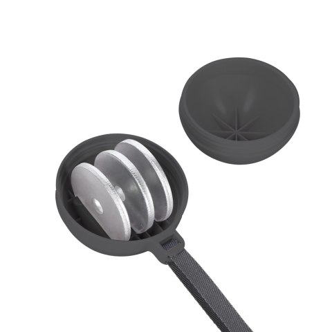 ZESTAW HULA HOP MAGNETYCZNY BLACK/PINK HHM16 Z LICZNIKIEM HMS + PAS WYSZCZUPLAJĄCY BR163 BLACK HMS