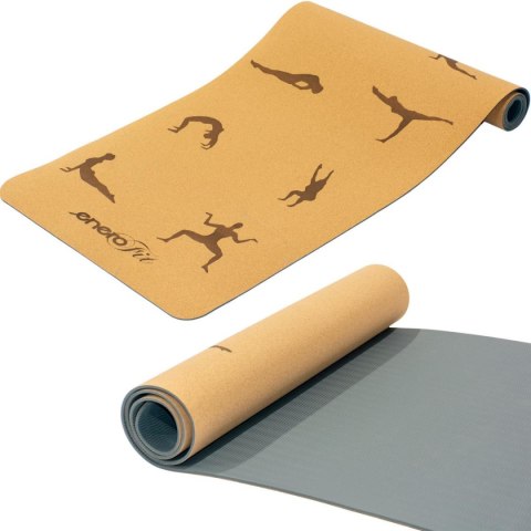 KORKOWA MATA DO ĆWICZEŃ JOGI 183x61x0.4CM ENERO FIT