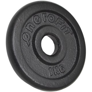 OBCIĄŻENIE ŻELIWNE CZARNE 1 KG ENERO FIT fi26,5 1 SZT