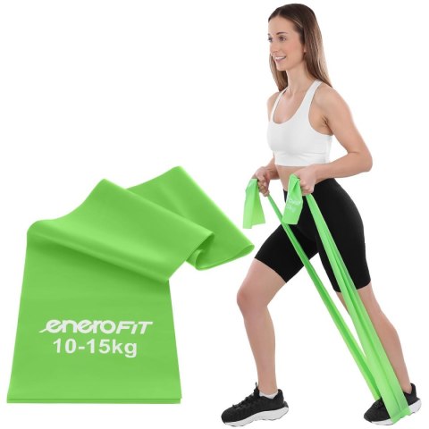 TAŚMA TRENINGOWA DO ĆWICZEŃ PILATES 2000x150x0,40MM 10-15KG ZIELONA