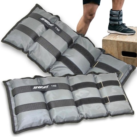OBCIĄŻENIE NA PRZEGUBY SZARE 14KG (2x7KG) ENERO FIT
