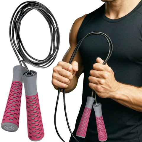SKAKANKA FITNESS PVC 300CM RÓŻOWA ENERO FIT
