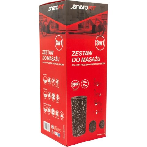 ZESTAW DO MASAŻU 3W1 ROLLER 2 x PIŁKA ENERO FIT