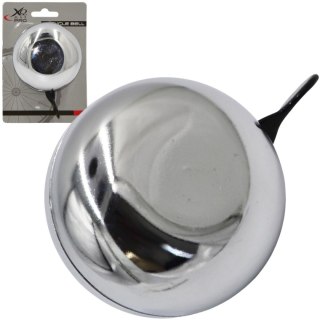 DZWONEK ROWEROWY RETRO 80x50MM SILVER XQMAX