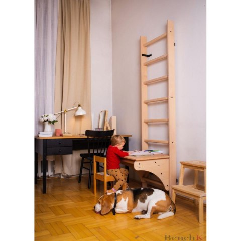 DRABINKA Z DREWNIANYM DO PODCIĄGANIA Z BIURKIEM BENCHK 112