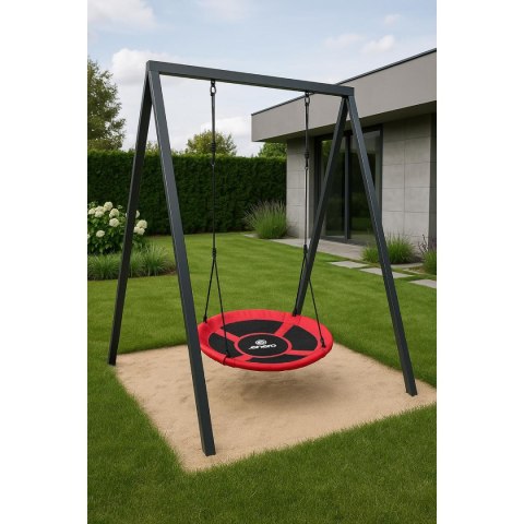HUŚTAWKA OGRODOWA BOCIANIE GNIAZDO 110CM XXXL CZERWONA