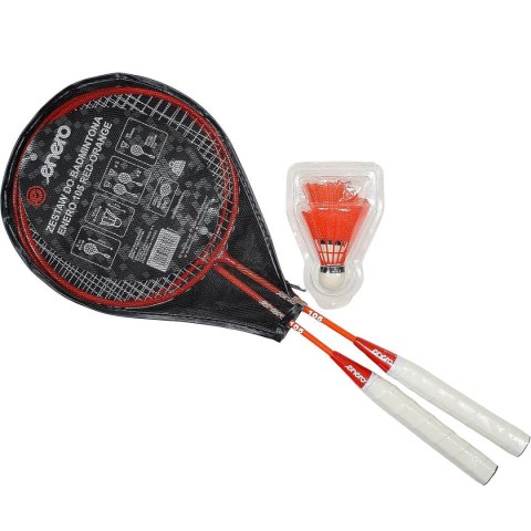 ZESTAW DO BADMINTONA W POKROWCU RED ORANGE ENERO 105