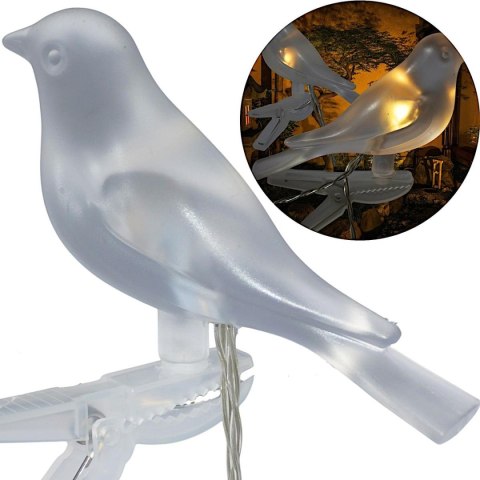 LAMPA SOLARNA GIRLANDA OGRODOWA PARTY LIGHT PTASZKI 5LED