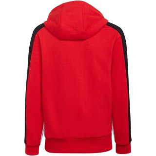 Bluza dla dzieci adidas Colorblock Fleece Hoodie czerwona HC5657 Adidas