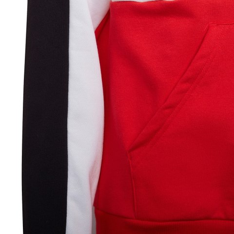 Bluza dla dzieci adidas Colorblock Fleece Hoodie czerwona HC5657 Adidas Bluza dla dzieci adidas Colorblock Fleece Hoodie czerwona HC5657 Adidas