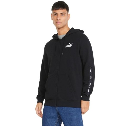 Bluza męska Puma ESS+ Tape Full-Zip Hoodie TR czarna 848768 01 Puma Bluza męska Puma ESS+ Tape Full-Zip Hoodie TR czarna 848768 01 Puma
