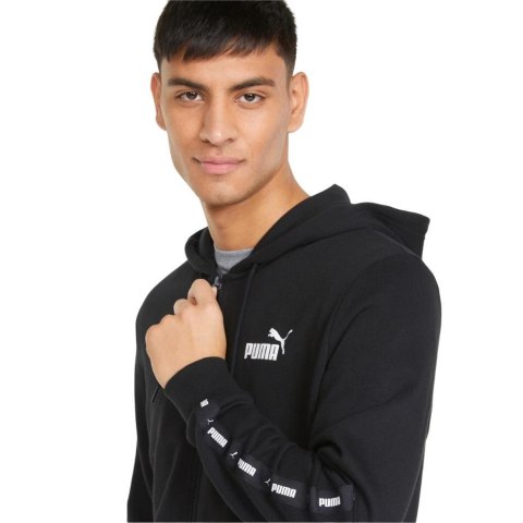Bluza męska Puma ESS+ Tape Full-Zip Hoodie TR czarna 848768 01 Puma Bluza męska Puma ESS+ Tape Full-Zip Hoodie TR czarna 848768 01 Puma