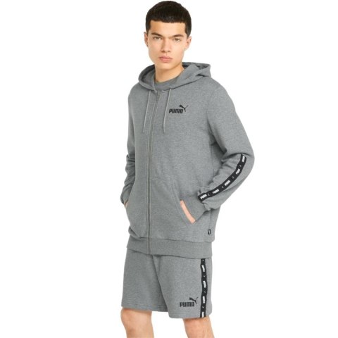 Bluza męska Puma ESS+ Tape Full-Zip Hoodie TR szara 848768 03 Puma Bluza męska Puma ESS+ Tape Full-Zip Hoodie TR szara 848768 03 Puma