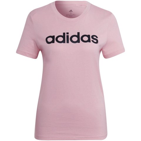 Koszulka damska adidas Loungwear Essentials Slim Logo Tee różowa HD1681 Adidas Koszulka damska adidas Loungwear Essentials Slim Logo Tee różowa HD1681 Adidas