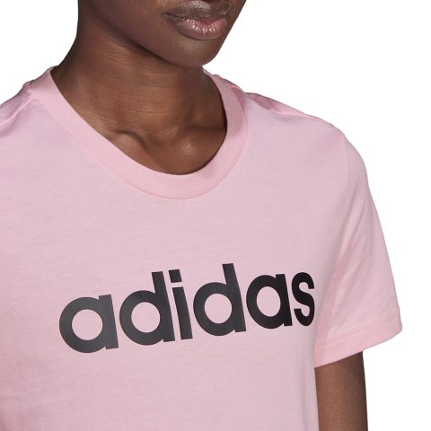 Koszulka damska adidas Loungwear Essentials Slim Logo Tee różowa HD1681 Adidas Koszulka damska adidas Loungwear Essentials Slim Logo Tee różowa HD1681 Adidas