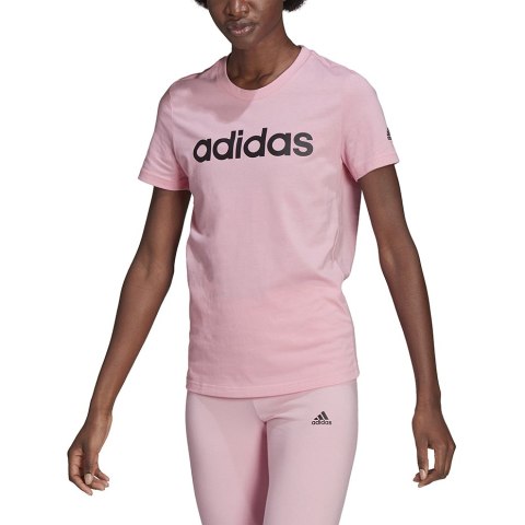 Koszulka damska adidas Loungwear Essentials Slim Logo Tee różowa HD1681 Adidas Koszulka damska adidas Loungwear Essentials Slim Logo Tee różowa HD1681 Adidas