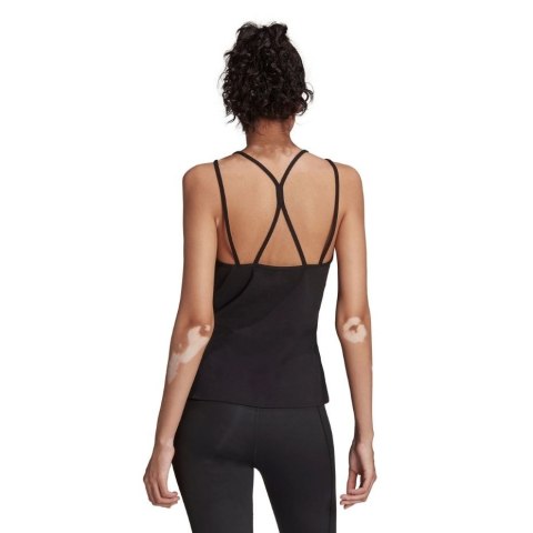 Koszulka damska adidas Studio Slim Strappy Back Tank Top czarna HE3140 Adidas Koszulka damska adidas Studio Slim Strappy Back Tank Top czarna HE3140 Adidas