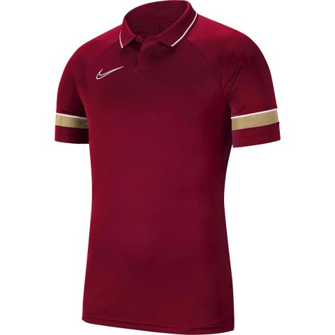 Koszulka dla dzieci Nike Dri-FIT Academy 21 Polo SS bordowa CW6106 677 Nike Team Koszulka dla dzieci Nike Dri-FIT Academy 21 Polo SS bordowa CW6106 677 Nike Team