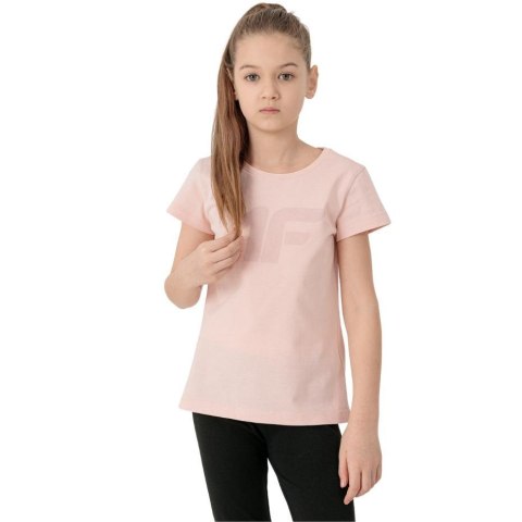 Koszulka dla dziewczynki 4F pudrowy koral HJL22 JTSD005 65S 4F Koszulka dla dziewczynki 4F pudrowy koral HJL22 JTSD005 65S 4F