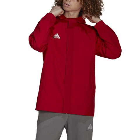 Kurtka męska adidas Entrada 22 All Weather Jacket czerwona HG6299 Adidas teamwear Kurtka męska adidas Entrada 22 All Weather Jacket czerwona HG6299 Adidas teamwear