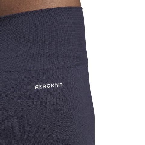 Legginsy damskie adidas Aeroknit Seamless Short Tights granatowe HE2960 Adidas