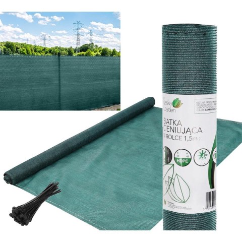 SIATKA CIENIUJĄCA 140G/M2 1.5X50M CIEMNO ZIELONA