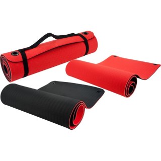 MATA DO ĆWICZEŃ TPE POMARAŃCZOWO CZARNA Z OTWORAMI 173x61x1CM PURE 2 IMPORVE