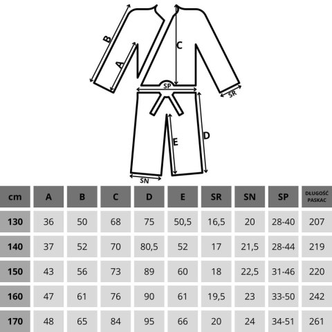 KIMONO ENERO JUDO AIKIDO 140CM BIAŁE