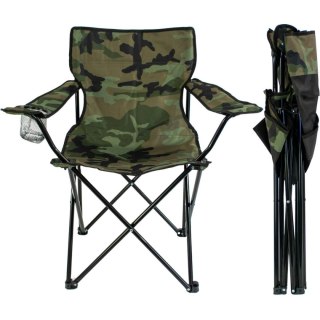 KRZESŁO TURYSTYCZNE SKŁADANE 50X50X80CM CAMUFLAGE ENERO CAMP