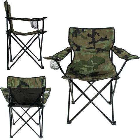KRZESŁO TURYSTYCZNE SKŁADANE 50X50X80CM CAMUFLAGE ENERO CAMP