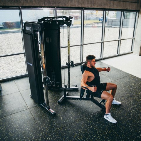 POS35 PODŁOGA GUMOWA POD SPRZĘT FITNESS Z WYPUSTKAMI BLACK/YELLOW II GATUNEK INNY