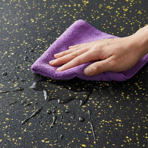 POS35 PODŁOGA GUMOWA POD SPRZĘT FITNESS Z WYPUSTKAMI BLACK/YELLOW II GATUNEK INNY